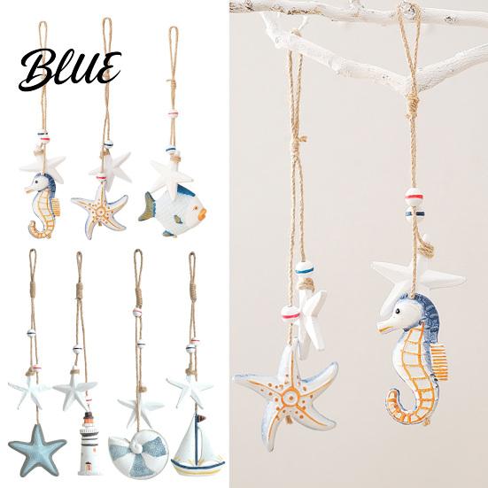Decorative Nautical Theme Piece Mediterranean Wall Hanging Decor Handcrafted Wooden Ocean Style Ornaments Pendants with Coastal Interior Decoration