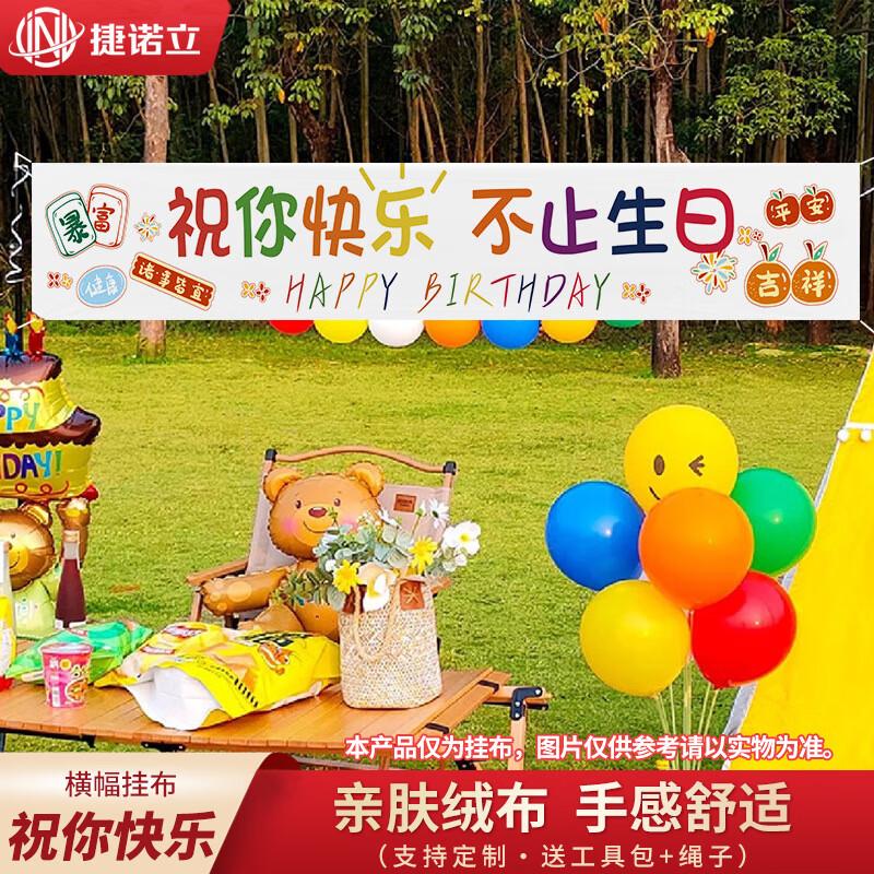 Happy Birthday Banner Background Cloth
