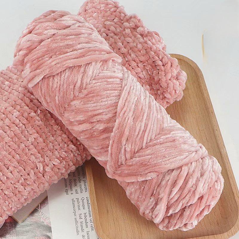10Pcs/95g Chenille Warm Velvet Yarn Blended for Handmade DIY Knitting Wool Crochet Handmade Scarf Coat Baby Blanket and Hat