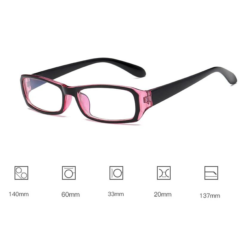 3 Colors Classic Vintage Square Frame Myopic Eyeglasses for Women Men Ultralight Small Prescription Eyeglasses Classic Short Sight Glasses