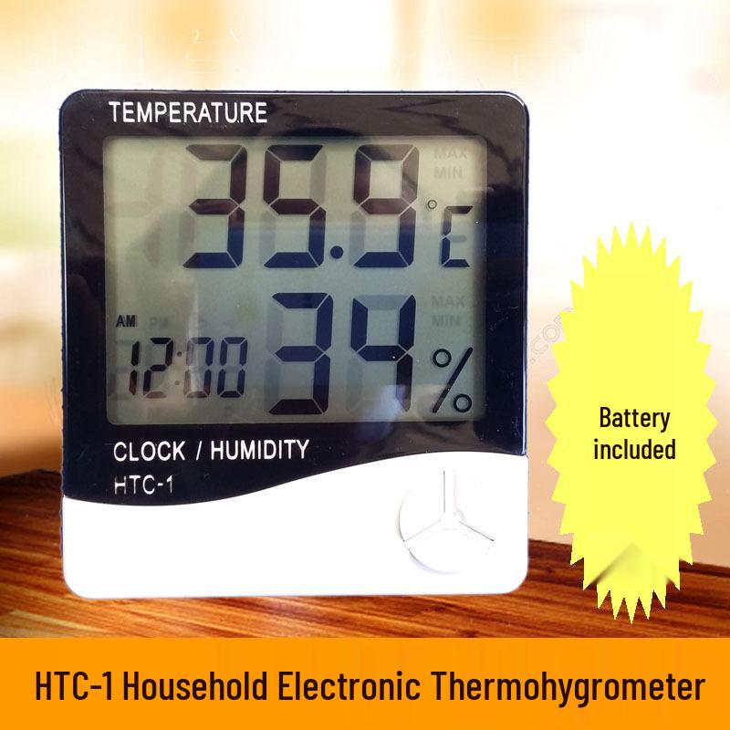 

HTC-1 Большой экран Комнатный термометр гигрометр с будильником