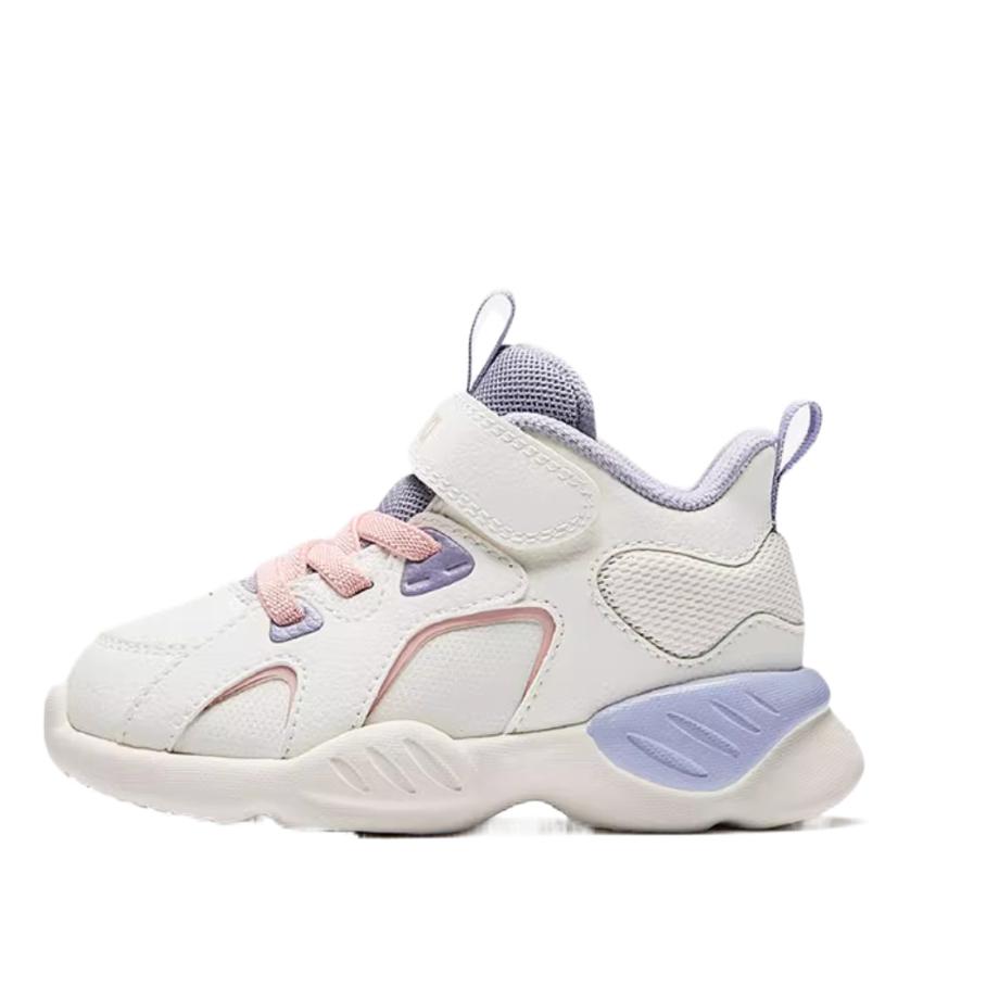Anta Kids Comfortable Durable Non-Slip Low-Top Walking Shoes Baby Shoes Ivory-White Apricot-Pink Purple 322440022-1