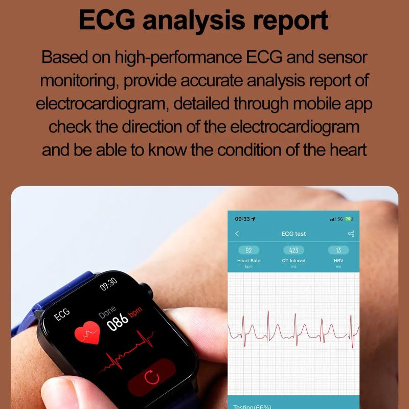 2025 Nové AI Diagnostika Zdraví Chytré Hodinky Ženy EKG HRV Funkce Krevní Tlak Kyselina Močová Lipidy BT Hovor Chytré Hodinky Dámské