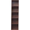 Iris Ohyama CX-5F Color Box, 5-Tier, A4 File Storage, Bookshelf, 41.5cm Wide X 29cm Deep X 168cm High, Brown