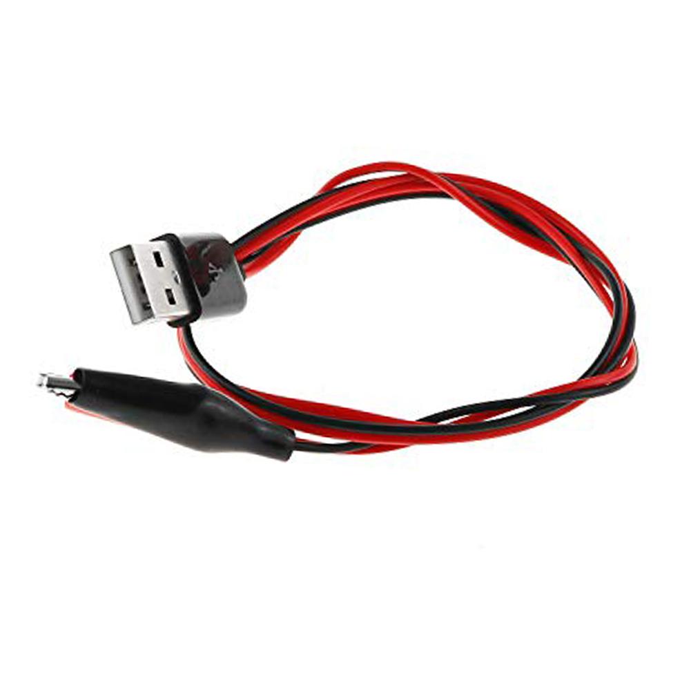 Copper Crocodile Clips Test Wire 60cm for Electronics Testing with Color Coded Red Black Wires and Secure Clips