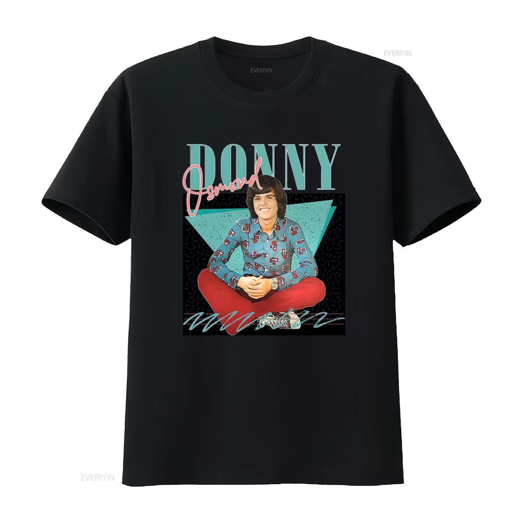 Vintage 70er Retro Donny Osmond Musikstar Print Lässiges T-Shirt Vintage Herren Dehnbar Unisex Grafik Mode