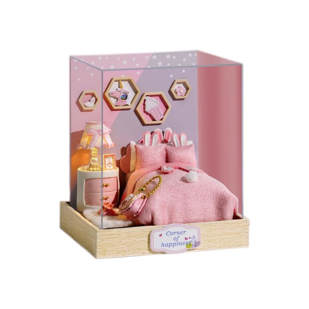 Dollhouse Craft Kit Miniature Handmade Set Cute Bed Accessories