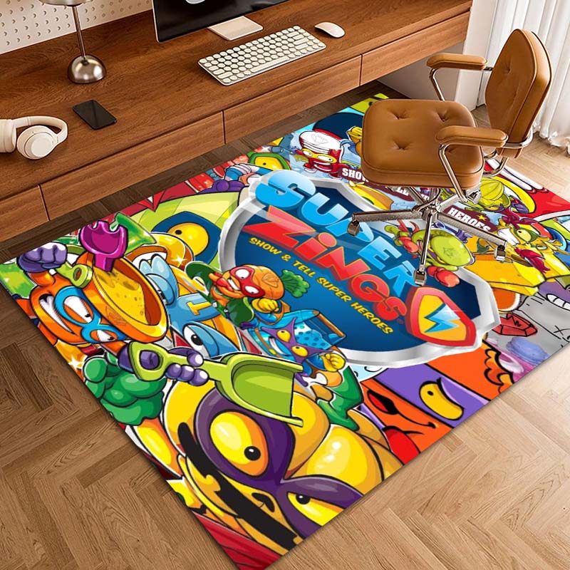 CustomizableCute cartoon super zings printed non-slip mat yoga mat door photography props kitchen mat area birthday gift