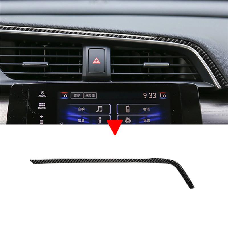 For Honda Civic 10th 2016-2019 Carbon Fiber Sticker  Car Center Console Windows Lifting Control Panel Decoration