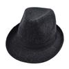 British Winter Wool Plaid Top Hat Mid- aged Men's Jazz Hat Sunshade Hat Large Warm Brim Wedding Party Bucket Fedoras Hat Cap