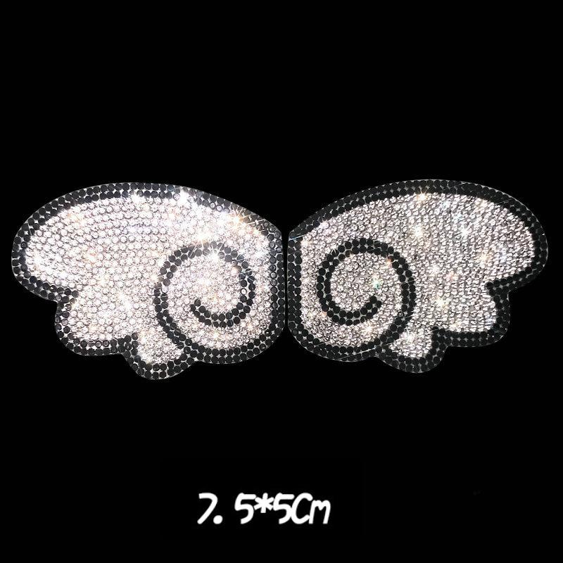 Bling Diamond Stickers for Car Rear Window Cute Wings Auto Scratches On Bumper Body Refrigerator Helmet Blossom Decal Decro