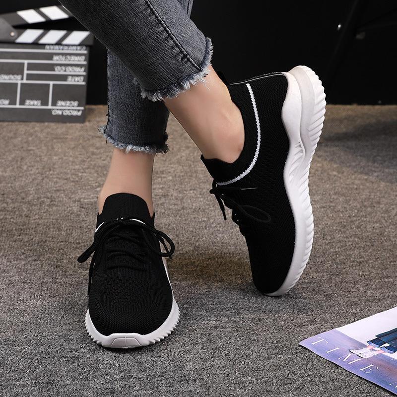 Fashion Breathable Light Running Shoes Women's Sneakers Lace-up Platform Shoes Sports Casual Shoes Women Vulcanized Shoes Tenis Feminino