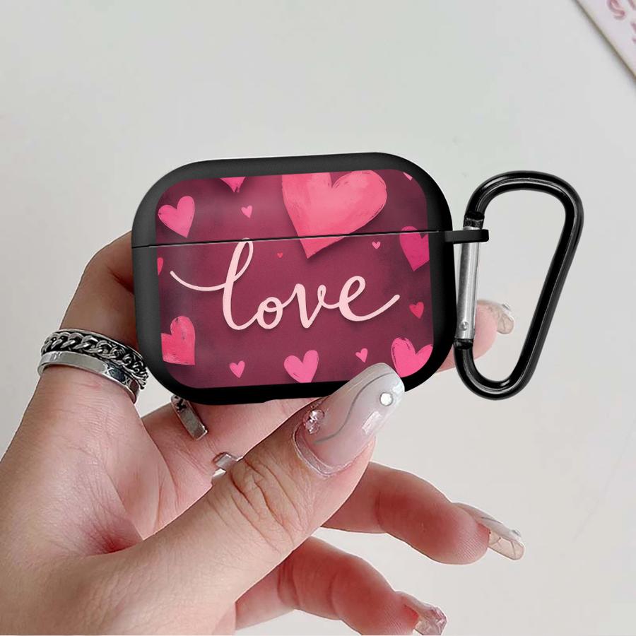 Romantisches Rosa Herz Muster Kopfhörerhülle Cover Case Für Airpods Pro 3 4 1 Pro2 Pro3 2