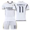 Tricou de casă Real Madrid 2023-24 #9 Mbappe #5 Bellingham #7 Vinicius, versiune pentru fani Tricouri de Fotbal