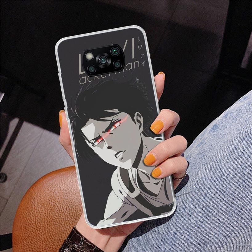 Levi Attack Phone Case For Xiaomi Poco X7 X6 X5 Pro F7 Ultra Redmi 15C 15 13C 13 12C 12 10 10A 10C 9 9A 9C 9T Cover Poco X7 X6 X