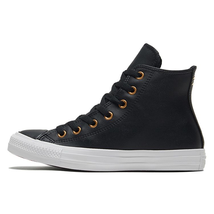 

Converse Chuck Taylor All Star Нескользящие Прочные Высокие Кеды для Скейтбординга Женские Кроссовки Черные Золотые 568659C 41