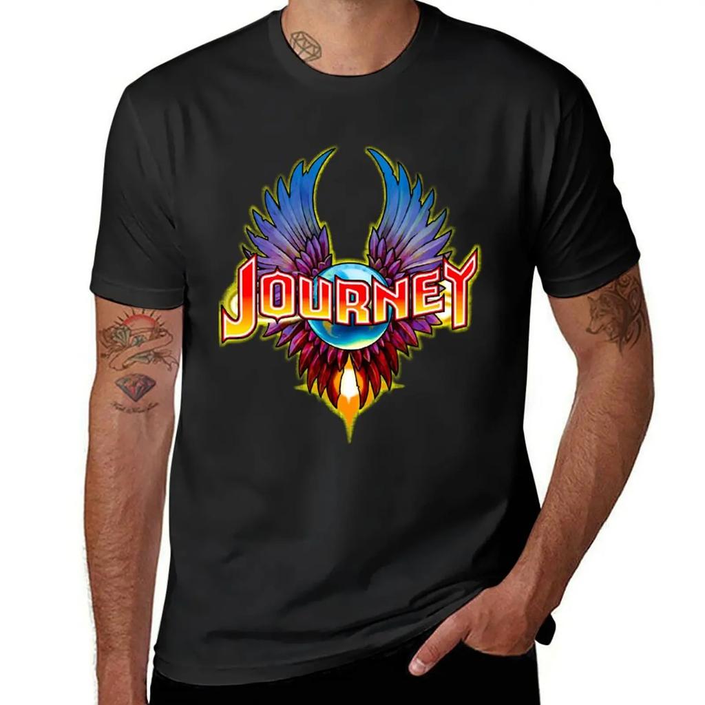 journey Logo rock band T-Shirt oversized summer clothes kawaii clothes t shirt