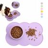 Langlebige Silikon-Haustierfuttermatte Wasserdicht Rutschfestes Design Katzenfuttermatte Erhöhte Ränder BPA-Frei Hundefuttermatte Haustierbedarf