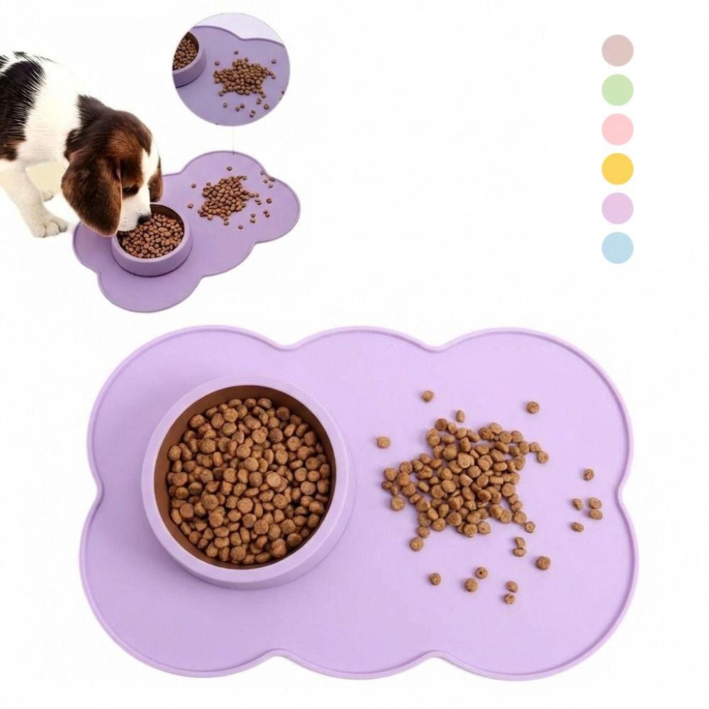 Langlebige Silikon-Haustierfuttermatte Wasserdicht Rutschfestes Design Katzenfuttermatte Erhöhte Ränder BPA-Frei Hundefuttermatte Haustierbedarf