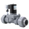 4/6/1-Inch Normally Closed Strong Acid/Alkali Solenoid Valve, Double Union CPVC Plastic Quick Connect