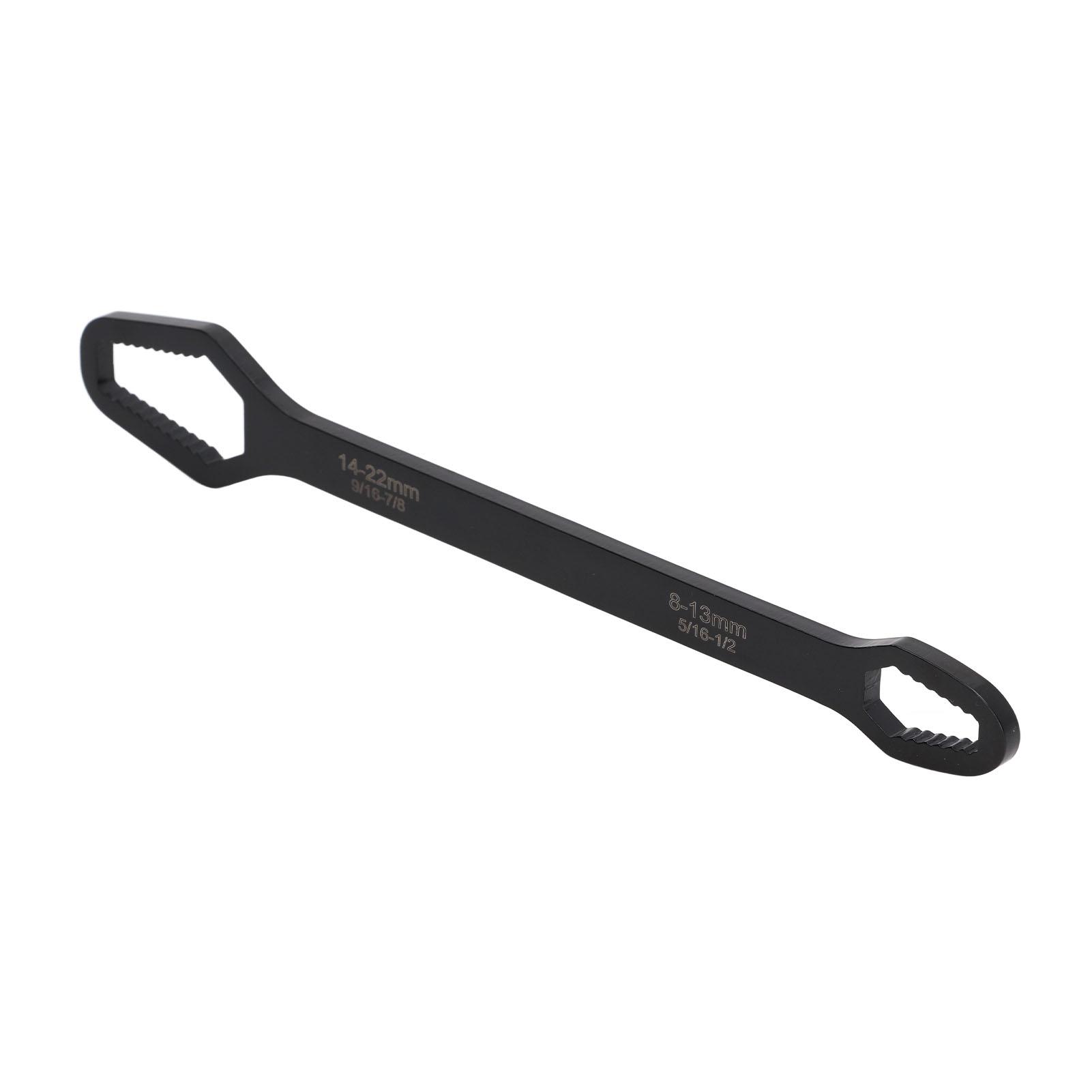 

Double Ended Wrench Multifunctional 8mm‑22mm Double Head Self Tightening Wrench for Car Repair Black чёрный