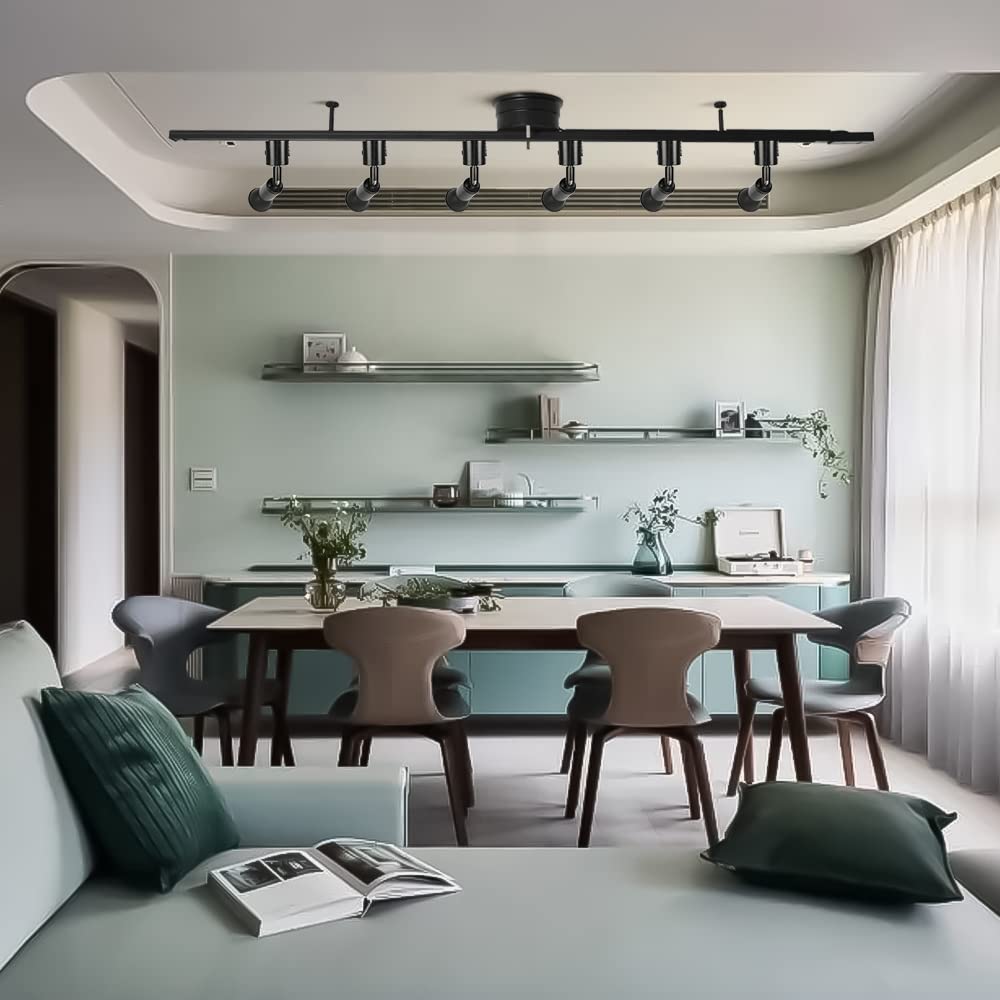 Kyodo Lighting Stromschienen-Strahler, E11, Dimmbar und Farbtemperatur einstellbar, Inklusive LED-Leuchtmittel (50W Äquivalent), Fernbedienung, SETGDB-6WE11CTB-6B-Y,