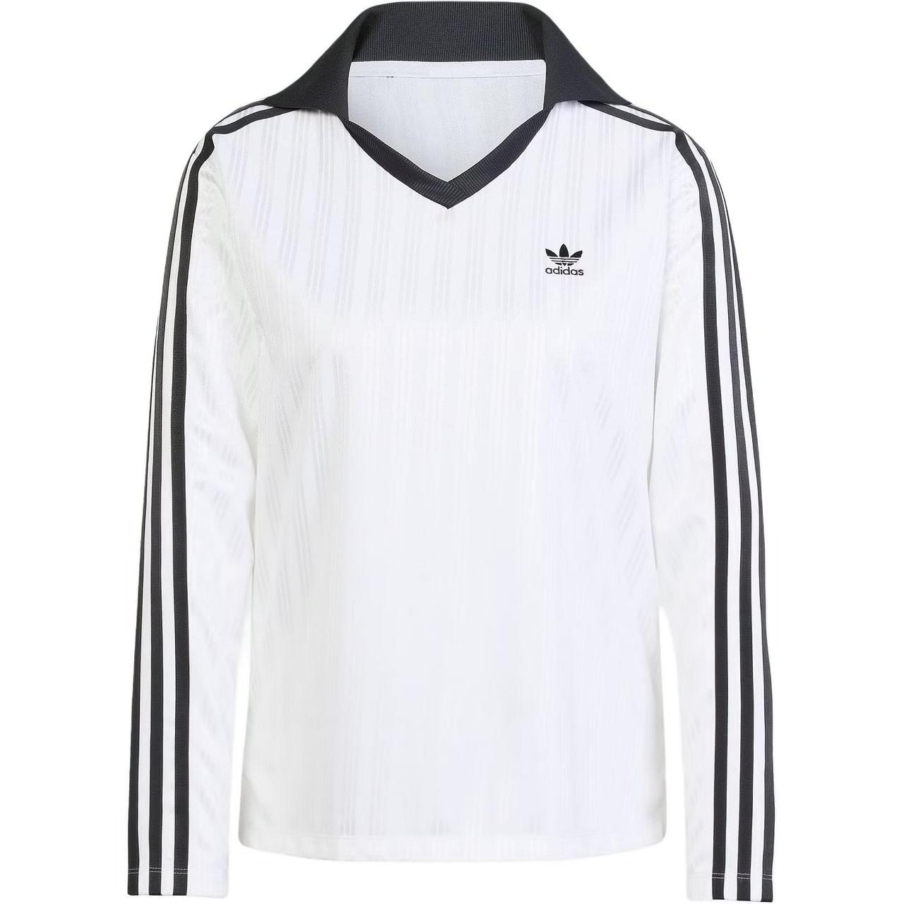 Adidas Originals ADICOLOR FOOTBALL JACQUARD Polo Shirt Women s White JD2605 XS