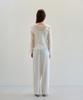 The Ello Flowy Banding Slacks (Ivory)