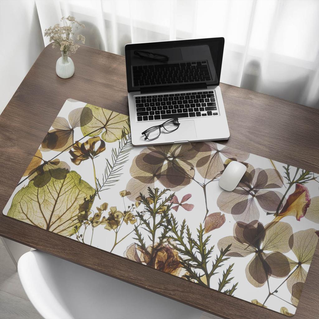 Home Office Protective Pad Dried Leaves and Flowers 120x60 cm