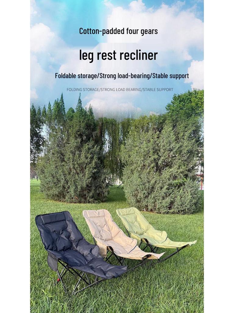 Portable High-Back U-Shaped Folding Moon Chair for Outdoor Leisure and Camping