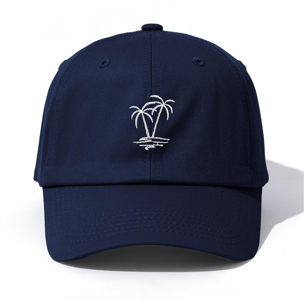 1pc PALM TREE Embroidery Baseball Cap for AdultsMinimalist Retro Style Casual Soft Adjustable Dad HatPerfect As Gift