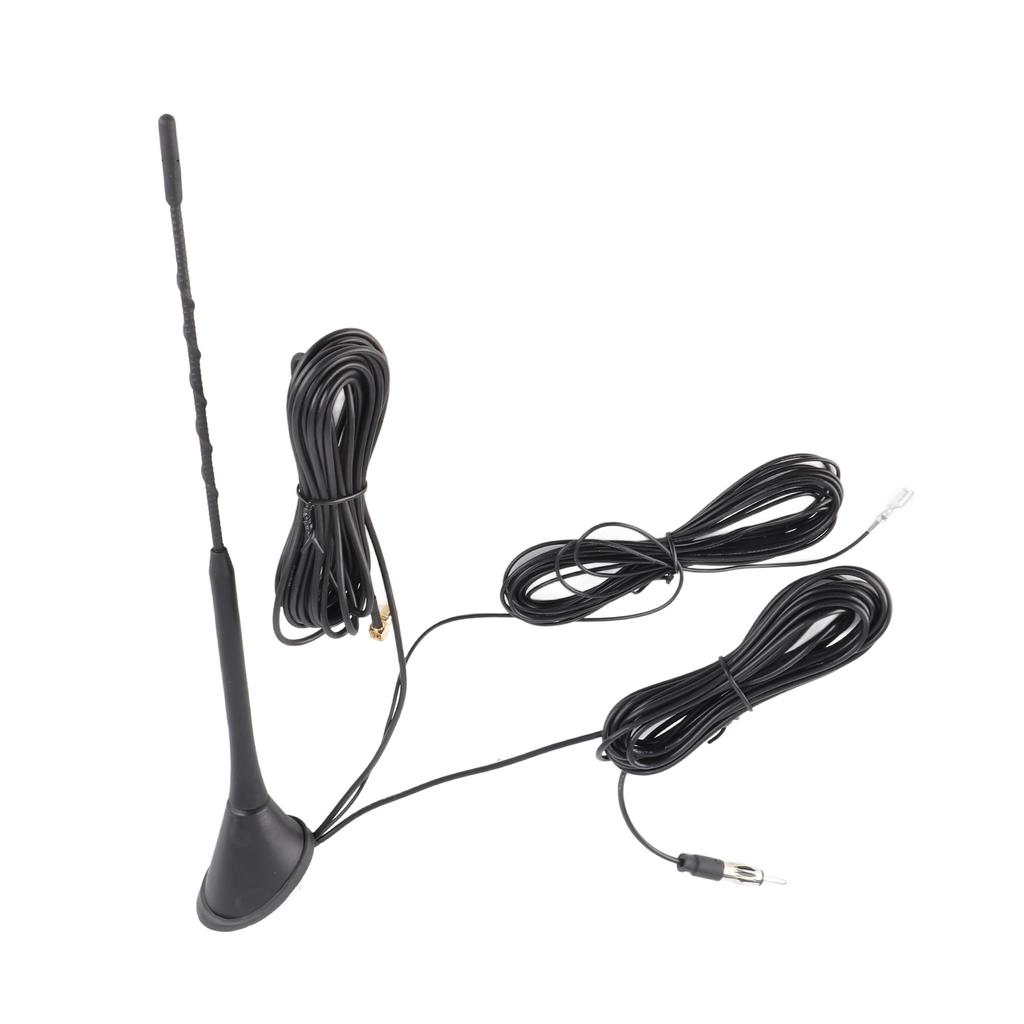 3in 1 Digital Radio Antenna with Amplifier for DAB AM FM Car Radio Antenna AerialSMA Bend Head