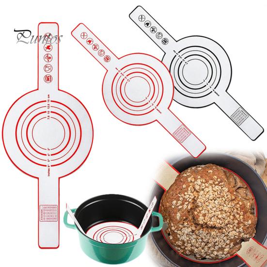 2 Pcs Silicone Bread Sling for Dutch Oven Non-stick Reusable Baking Mat with Long Straps Heat Resistant Pot Holder