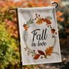 Autumn Garden Decorative Flag 45x30cm Fall Harvest Outdoor Yard Banner with Pumpkin and Leaf Wreath Design for Thanksgiving Seasonal Display