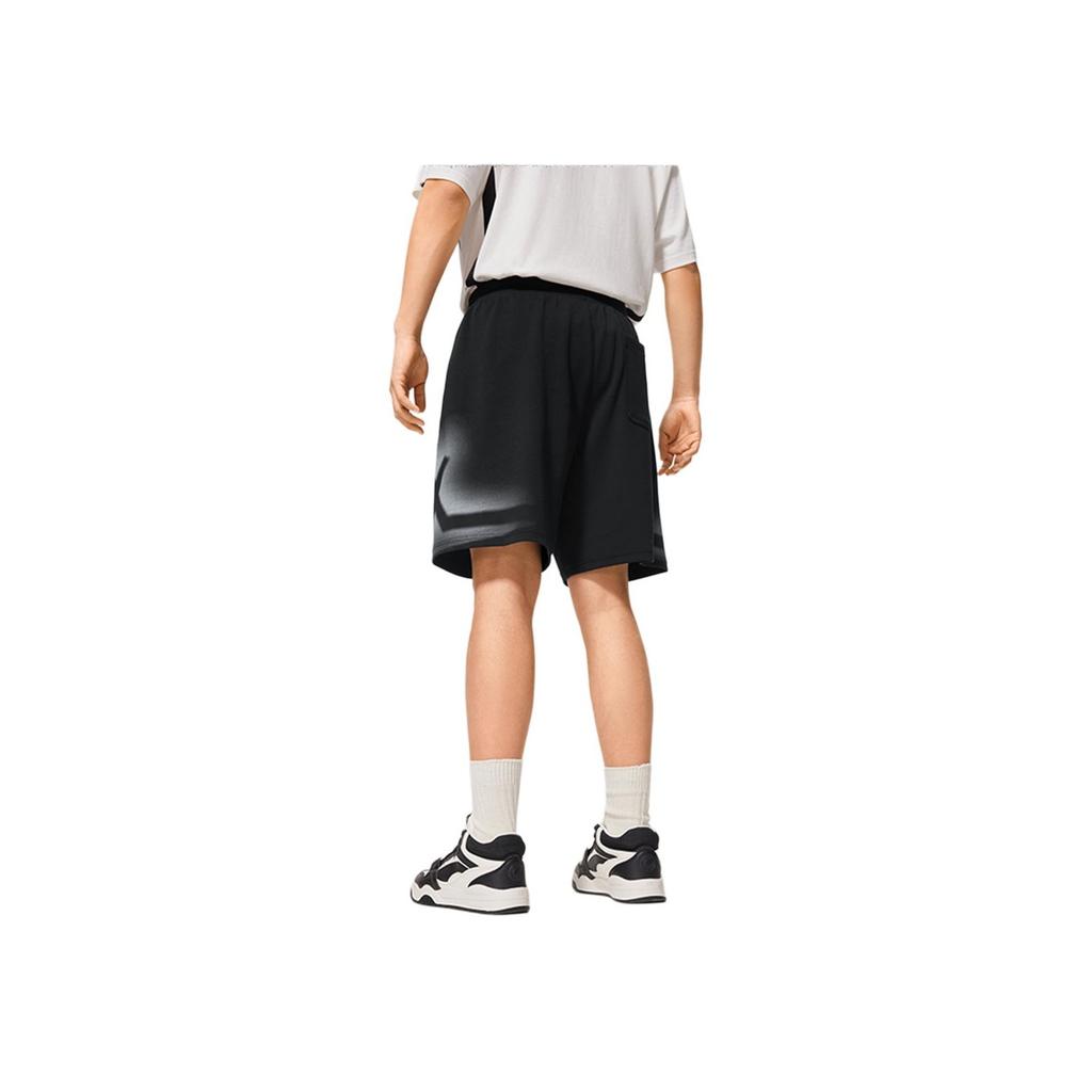 Li Ning Anti-Five Series Sport Simple Loose Fit Color Block Casual Shorts Men Shorts Black AKSV039-5
