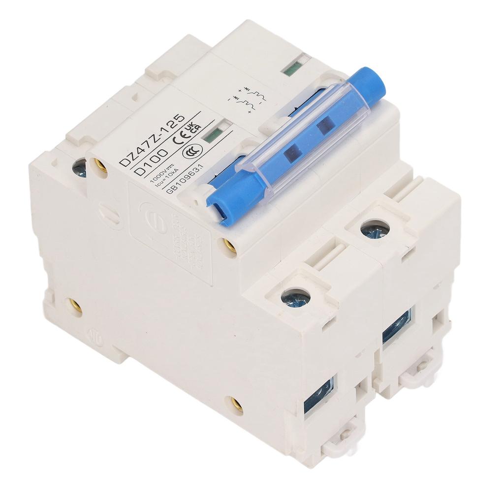 DC Circuit Breaker 2P DZ47Z 125 100A DIN Rail Miniature Circuit Breaker for Solar PV System 1000V