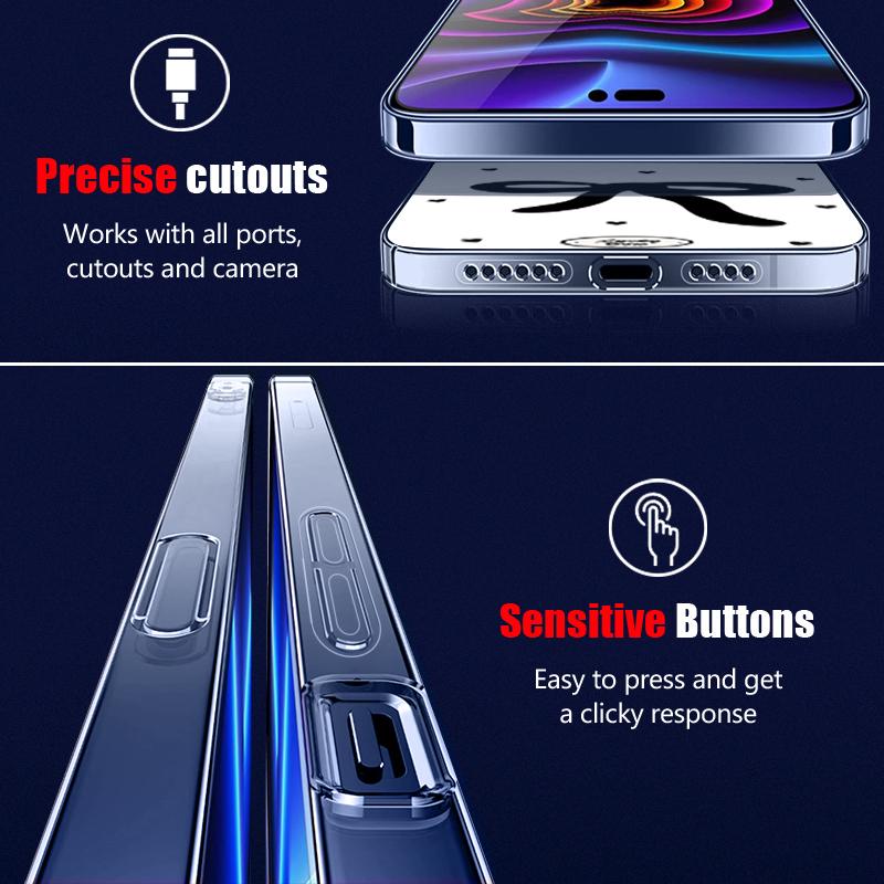 IPhone 16 Plus 15 14 Pro 12 13 Pro Max 11 Darbeye Dayanıklı Fiyonk Desenli Sert Pc Şeffaf İnce Lens Korumalı Telefon Kılıfı Kapağı