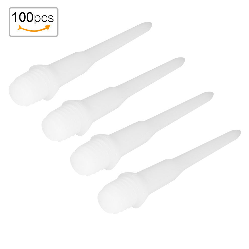 100pcs Plastic   Spots Needle Soft Tips Replacement Set Accessory for Electronic   Black