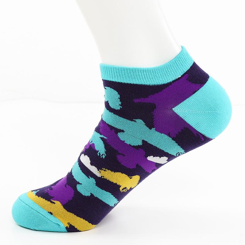 Male Spring Summer New Style Personality Street Hip Hop Sports Low Help Invisible Boat Socks