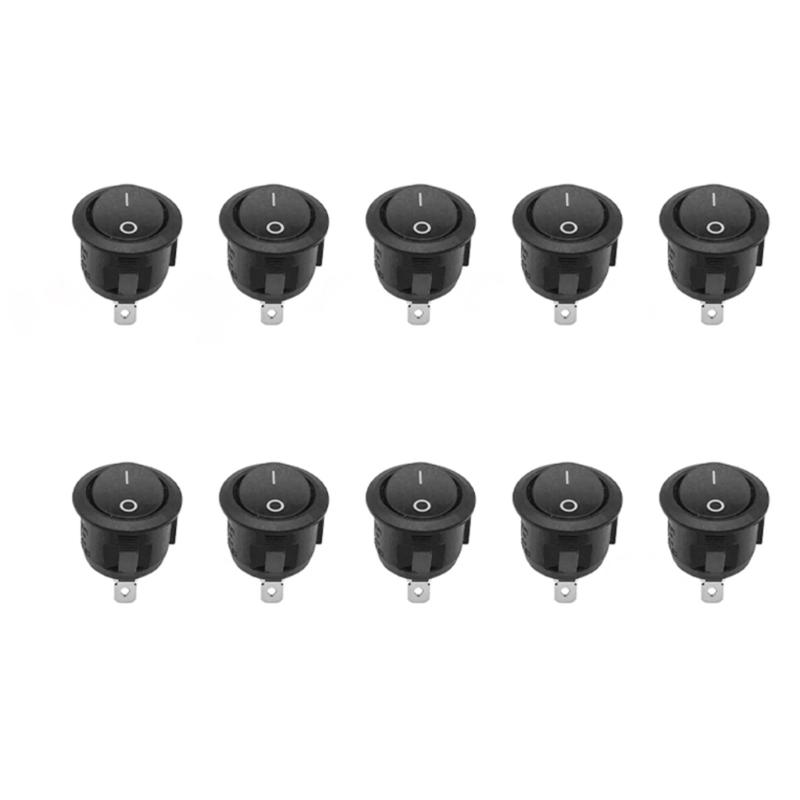 

Set of 10 Rocker Switches Featuring Three Color Designs Accessory for Automotive Modifications and Controlled Panel чёрный