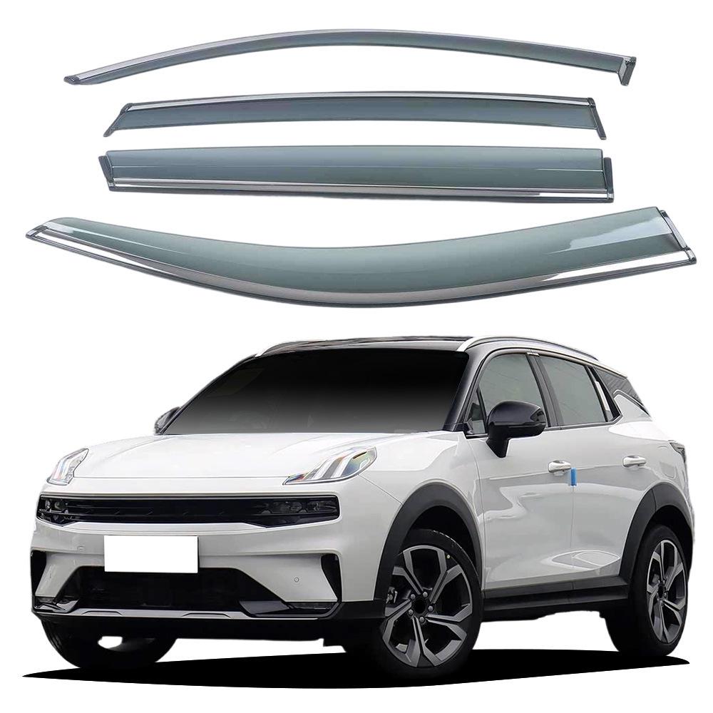 Bright Striped Window Visors & Rain Guards for Lynk & Co 06 (2020) - Thickened Side Deflectors