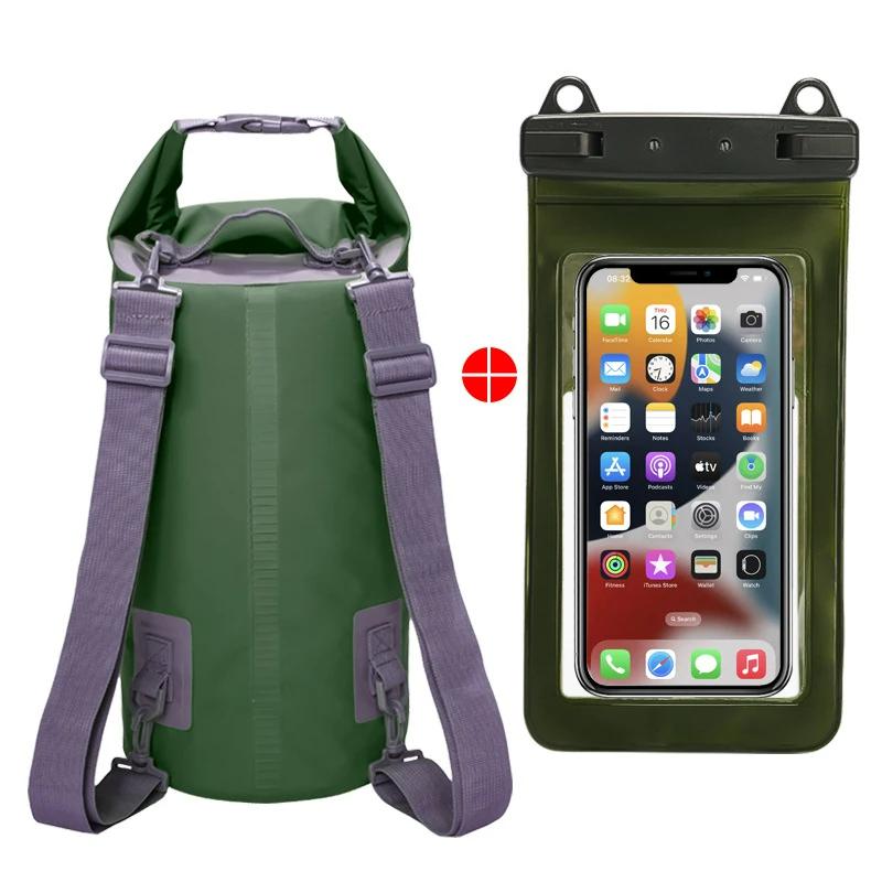 Outdoor Swimming Bag 5L/10L/15L/20L/30L Waterproof Dry Bag Backpack Water Floating Bag Sack for Rafting Boating River Trekking