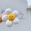 Cute Sunflower Plush Keychain Doll For Decorating And Hanging, White Color, 14cm/5.12in Height