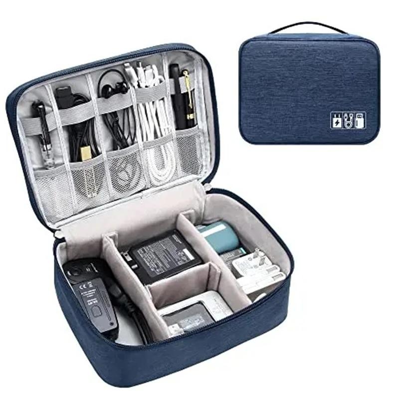 1pc Portable Cable Storage Bag Waterproof Digital Electronic Organizer USB Data Line Charger Plug Storage Bag Travel Cable Organ