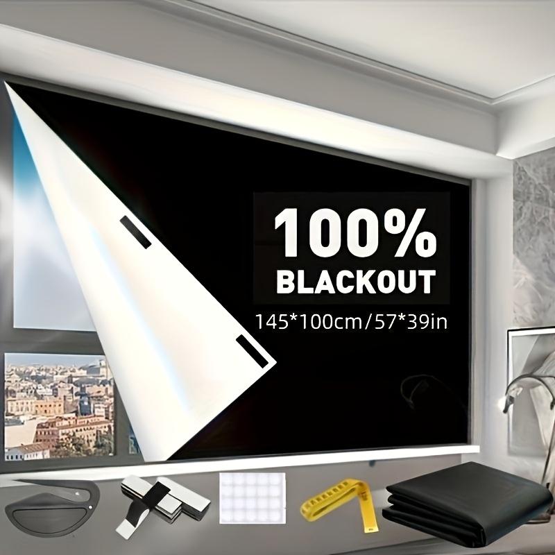 1 Packung 100% Verdunklungsvorhangstoff, thermoisoliert, sichtschutzbietend und vollständig lichtundurchlässig, einfach zu installieren und zu schneiden
