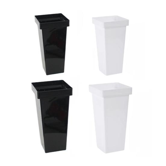 Cubo de Flores Fácil de Mover Resistente a la Intemperie Plástico Exterior Interior Balcón Macetero con Maceta Interior Decoración del Hogar