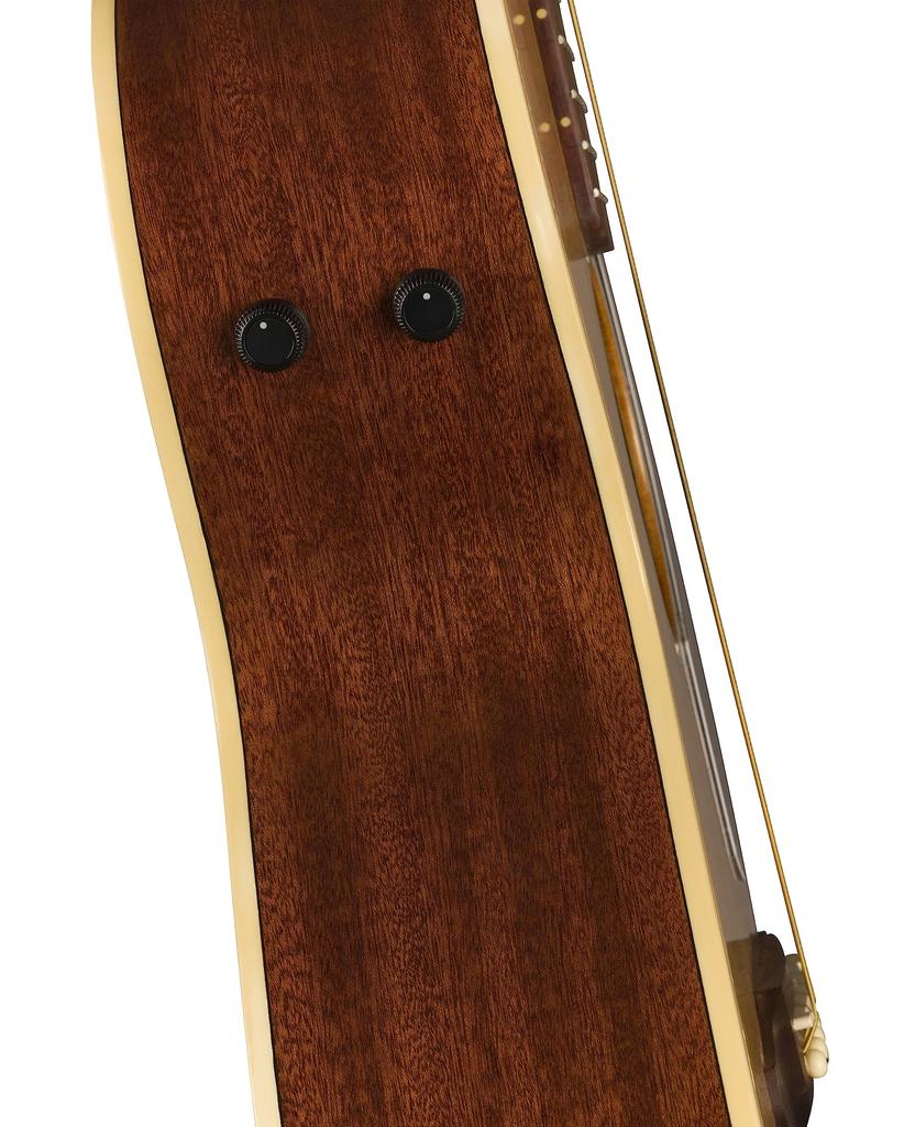 Fender Newporter Player Walnut Gold with Soft Case Acoustic-Electric Guitar, Fingerboard, Pickguard, Natural,