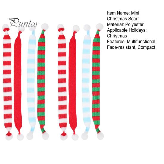 Mini kerstmutsen en mini-kerstsjaal set voor handwerk, 20 stuks gebreide kerstmuts en sjaal kerstpop ambachten voor doe-het-zelf ambachtelijke kunst decor wijn- en fleszakken