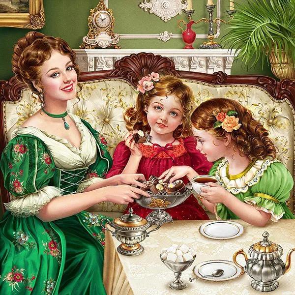 5D Diamond Painting Girl Diamond Embroidery Round Landscape Garden Picture of Rhinestones Mosaic Portrait Children's Room Decor