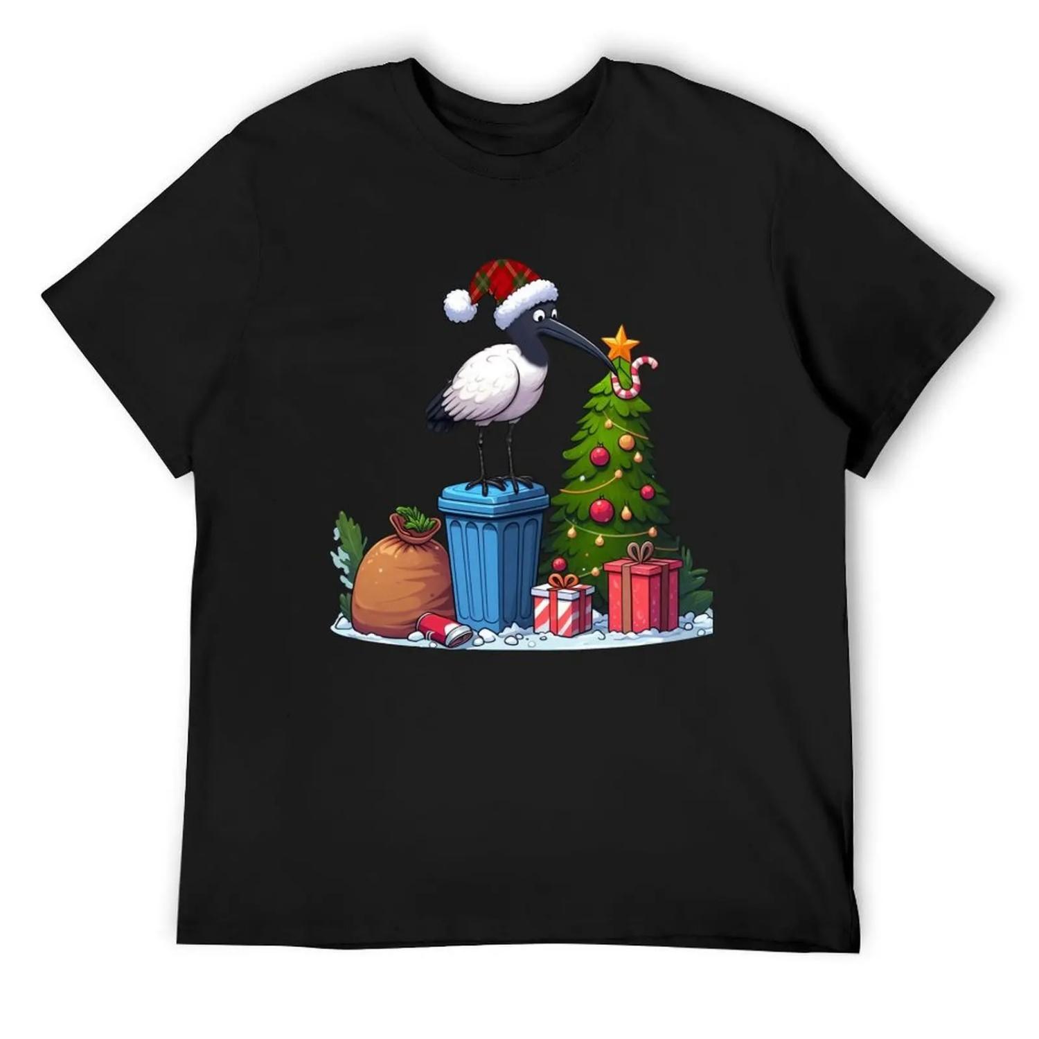 Ibis Xmas - Christmas Bin Chicken T-Shirt anime stuff oversized t shirt vintage luxury designer funny t shirts for men S